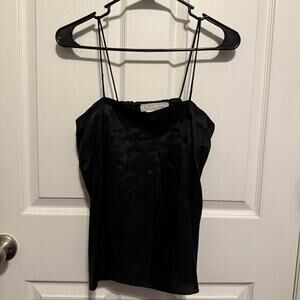 Vintage 90's AJ by AJ Bari Black Spaghetti Strap Top Shade 2 Size 8 Style 7700A